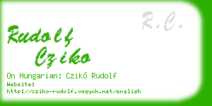 rudolf cziko business card