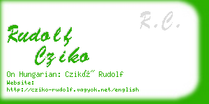 rudolf cziko business card